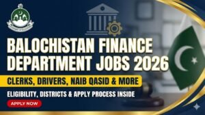 Balochistan Finance Department Jobs 2026