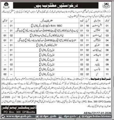 Workers Welfare Board Balochistan Quetta Jobs

