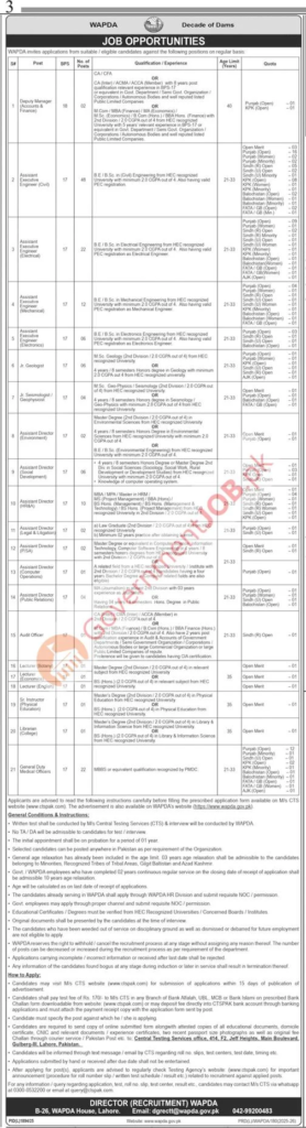 WAPDA Jobs 2026 (BPS-17 & BPS-18) – Latest Federal Government Careers