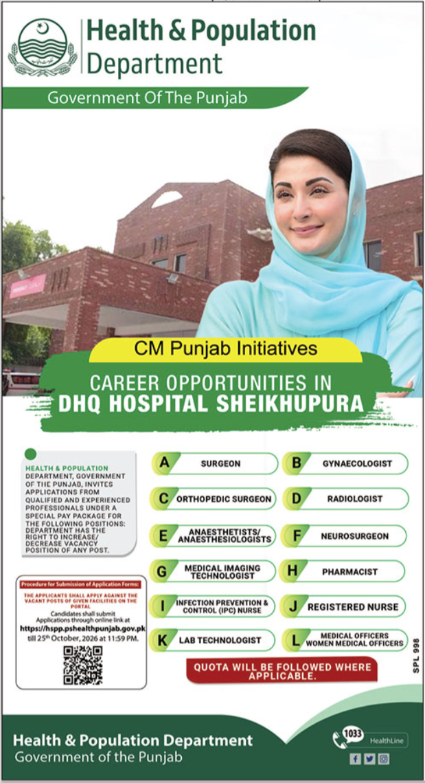 Health Department Punjab CM Initiatives Jobs 2026