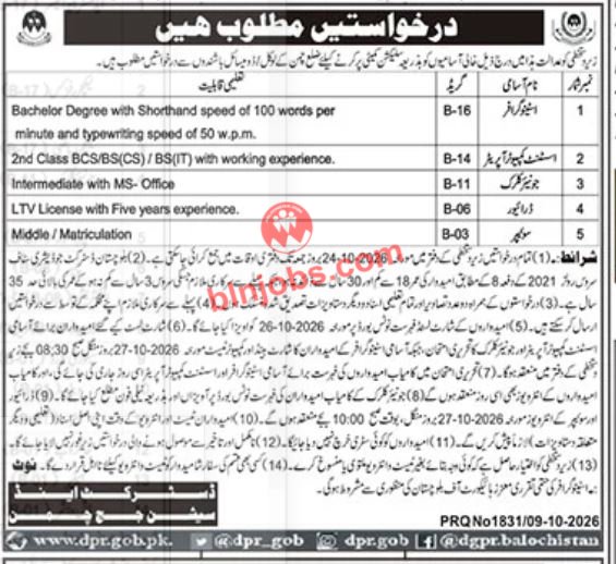 District and Session Court Chaman Jobs 2026 Advertisement
